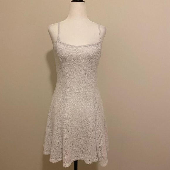 Mini White Lace Dress - Picture 1 of 5